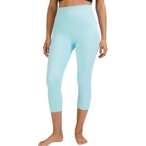 Lululemon Align Super-High-Rise Crop 21" Icing Blue Womens Size 8